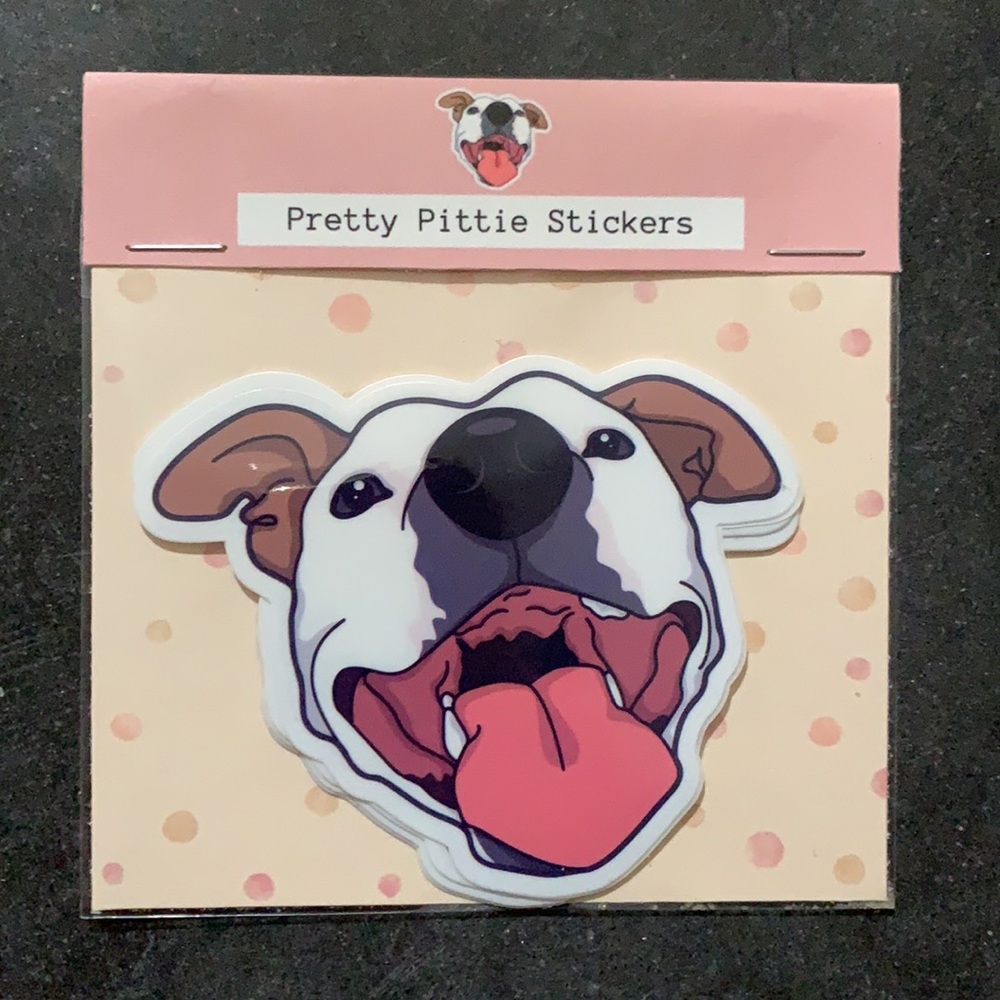 Happy Pitbull Stickerโ (1 sticker)